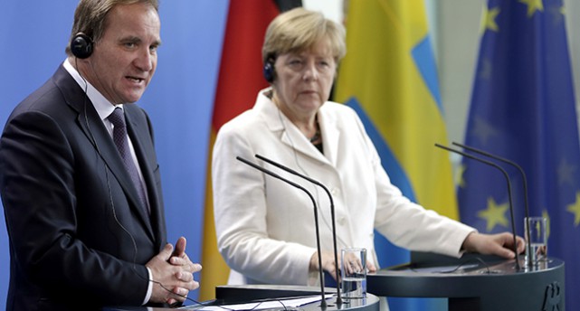 Stefan Löfven och Angela Merkel