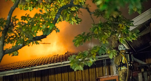 Brand i en skola i Kungsbacka.