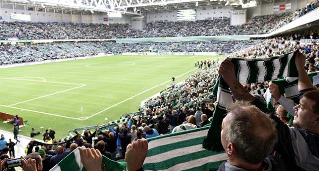 Publik på Tele 2 arena i Stockholm.