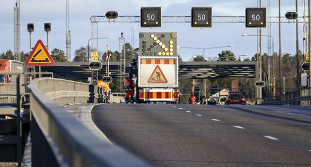 Motorvägsbron i Södertälje.