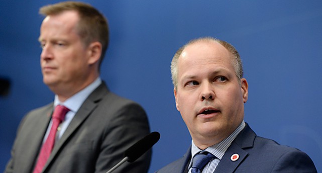 Inrikesminister Anders Ygeman och migrationsminister Morgan Johansson