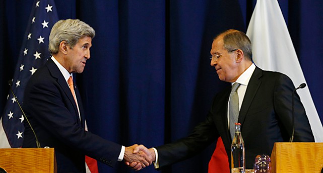 USAs utrikesminister John kerry och Rysslands utrikesminister Sergej Lavrov