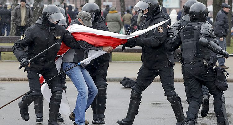 Protester i Minsk