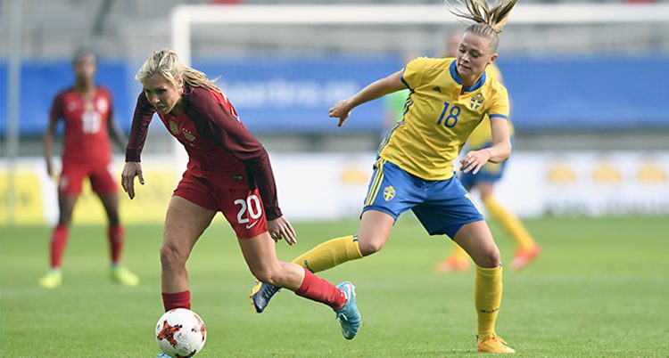 Bild från matchen Sverige mot USA.