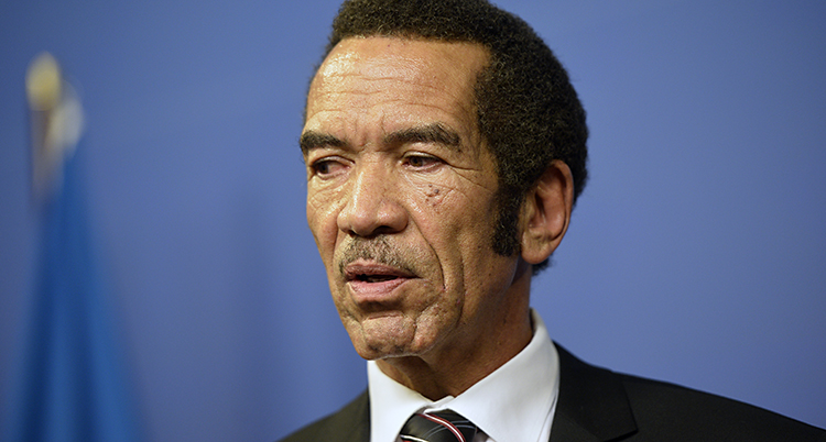 Botswanas president Ian Khama