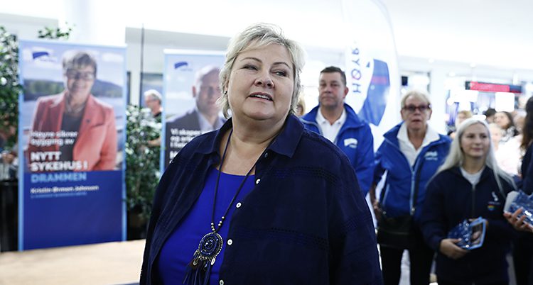 Erna Solberg är Norges statsministe