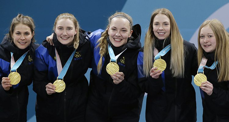 Sveriges damer vann guld i curling