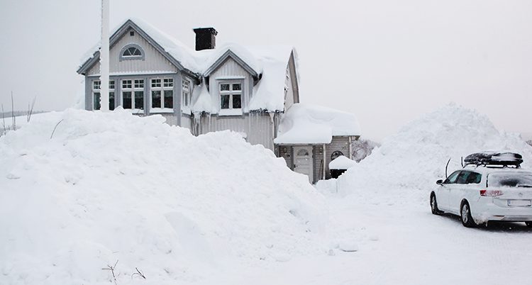 Det är mycket snö i norra Sverige