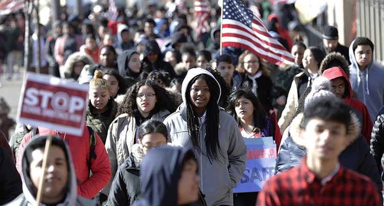 Studenter i USA protesterar