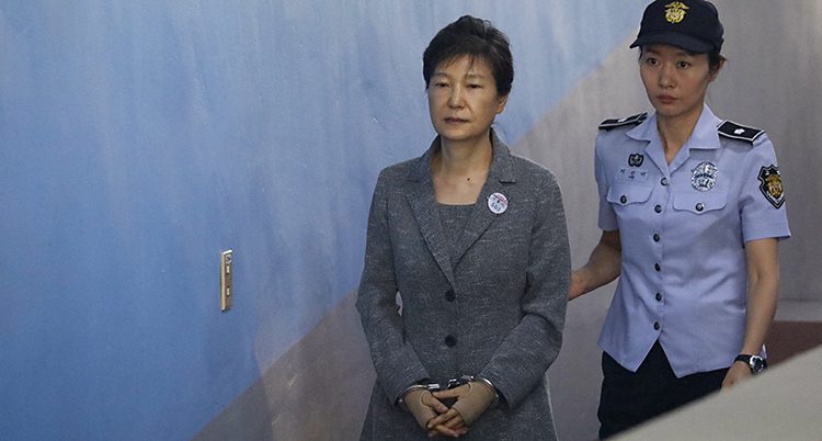 Park Geun Hye var president i Sydkorea.