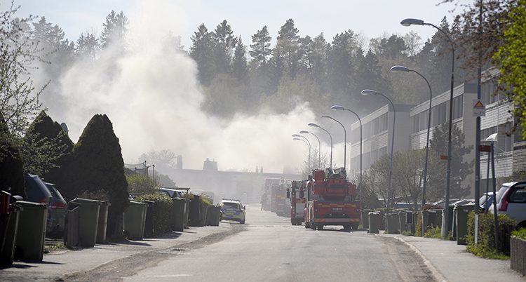 Det brann i radhusen