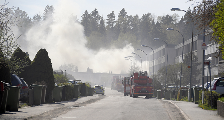 Det brann i radhusen