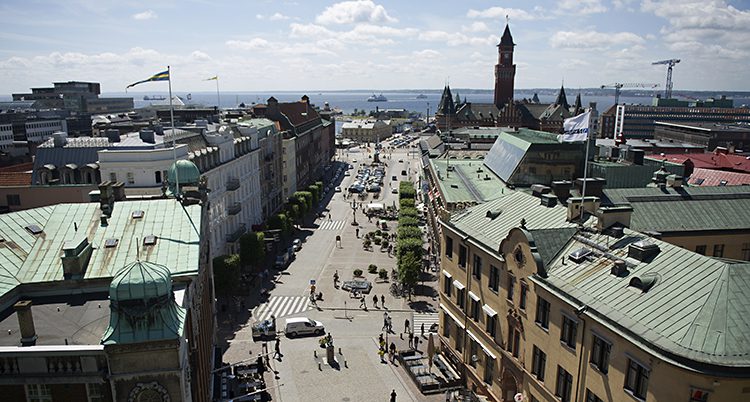 Utsikt över centrala Helsingborg.