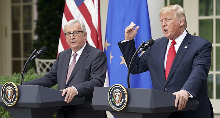 Donald Trump och Jean-Claude Juncker