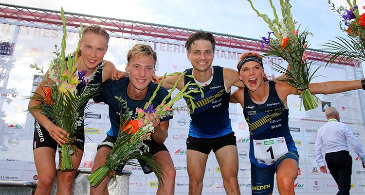 Sverige vann guld i stafett.