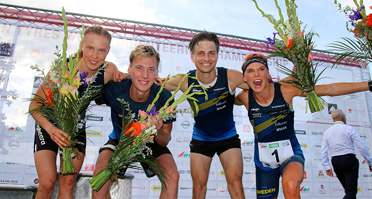 Sverige vann guld i stafett.