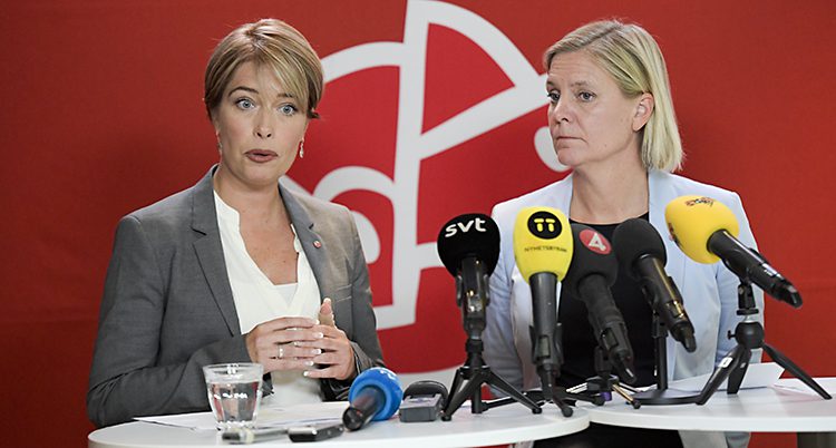 Annika Strandhäll och Magdalena Andersson.