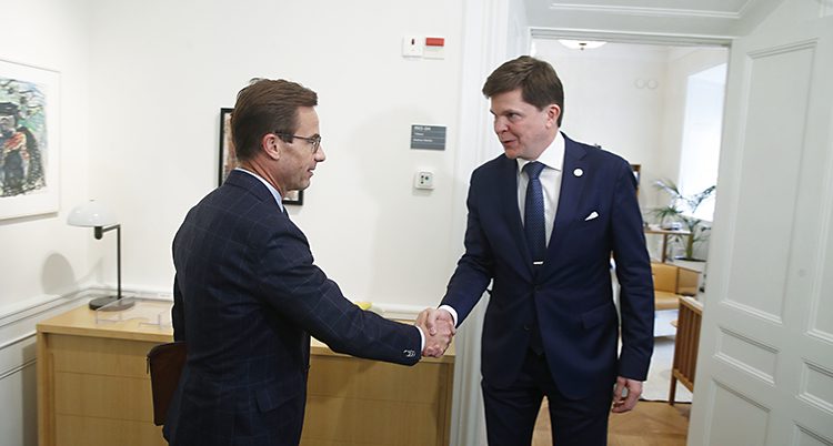 Ulf Kristersson och talmannen Andreas Norlén.