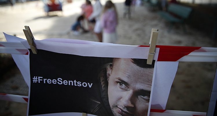 En bild på Oleg Sentsov.