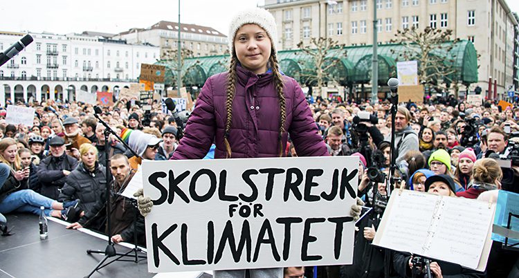 Greta Thunberg strejkar för klimatet