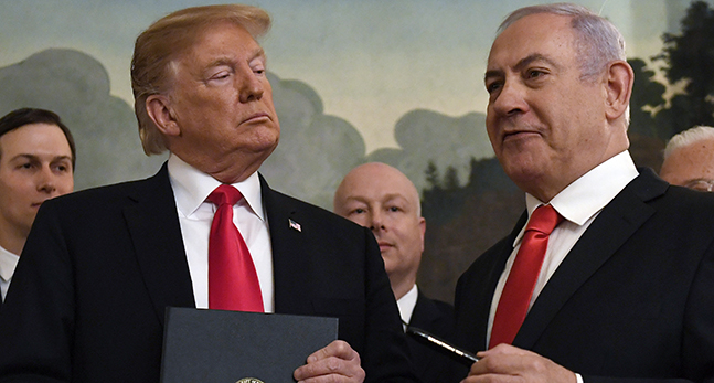 USAs president Trump och Israels ledare Netanyahu