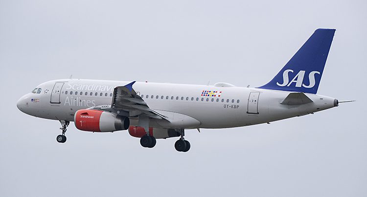 Ett flygplan från SAS.