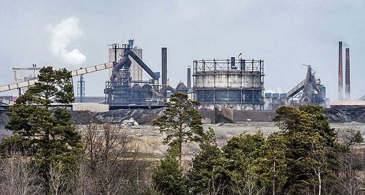 SSABs fabrik i Oxelösund.