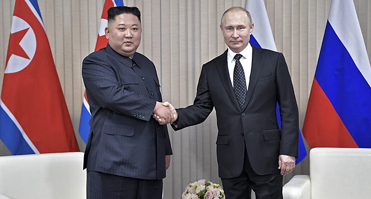 Kim Jong.Un och Vladimir Putin