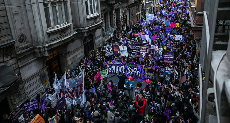 APTOPIX Turkey Women's Day