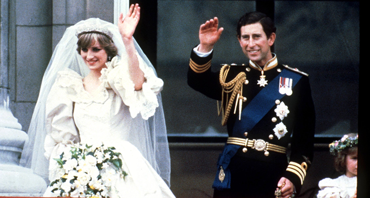 Sagobrˆllop med prinsessan Diana och prins Charles.