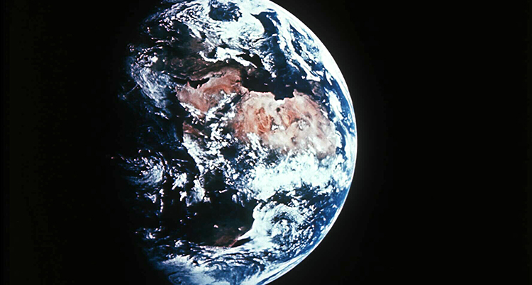 En bild av jorden som är tagen från rymden.