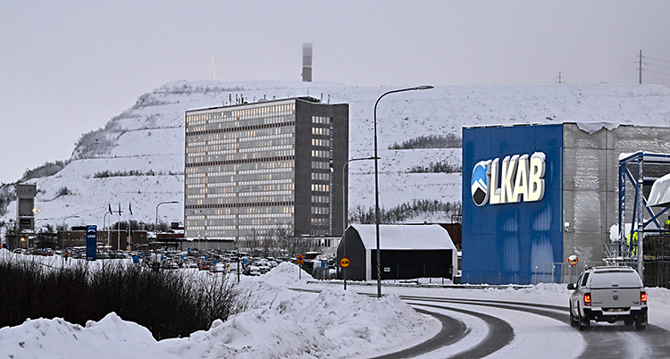 LKABs stora byggnader i Kiruna.