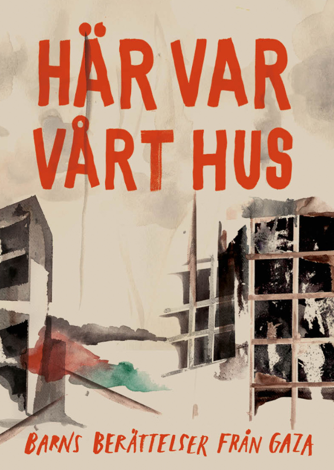 Bokens framsida med målade hus som är trasiga.