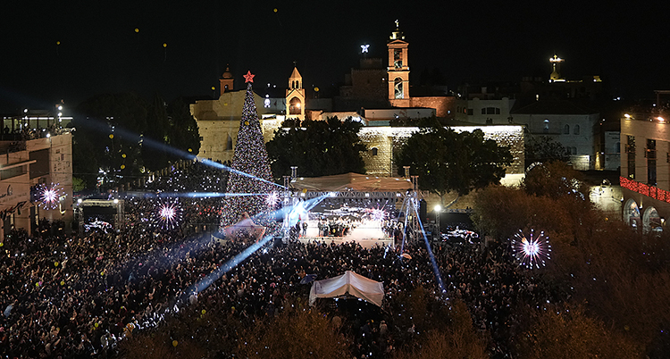 Palestinians Daily Life Holiday Lights