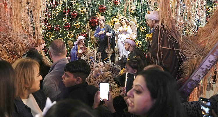 Palestinians Daily Life Holiday Lights