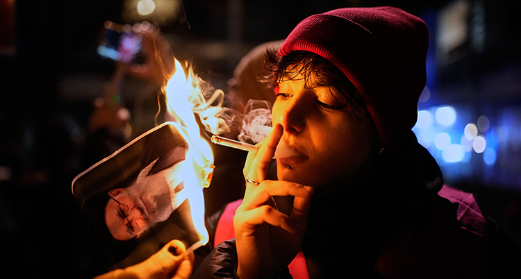 CORRECTION Germany Iran Protest