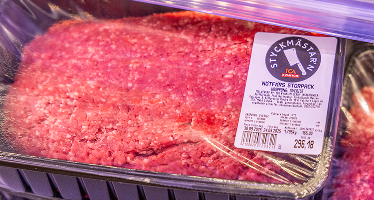Ett paket med köttfärs.
