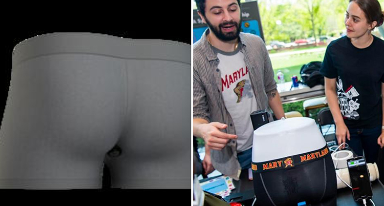 En nära bild av en trosa syns till vänster. En bild på två forskare som visar en trosa syns till höger.