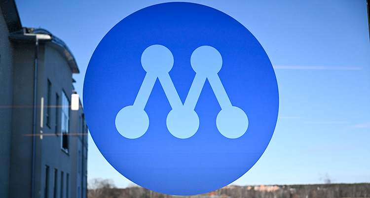 Moderaternas symbol är ett blått M.