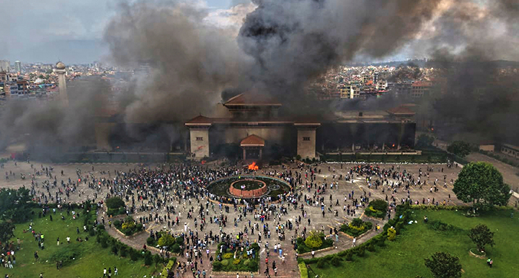 APTOPIX Nepal Protest