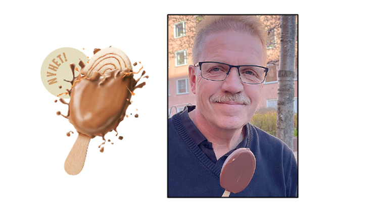 En glass och Bengt med en glass. 