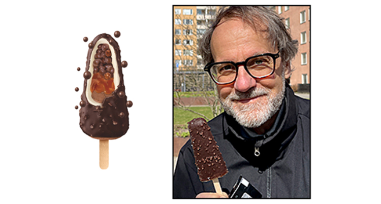 En glass och Lars med en glass. 