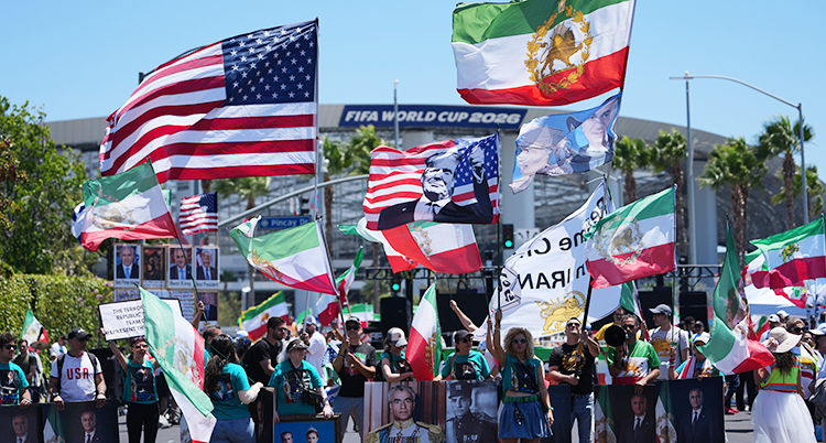 APTOPIX WCup Iranian Americans Protest Soccer