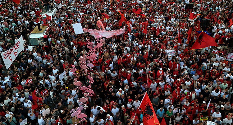 Albania Protest Kushner